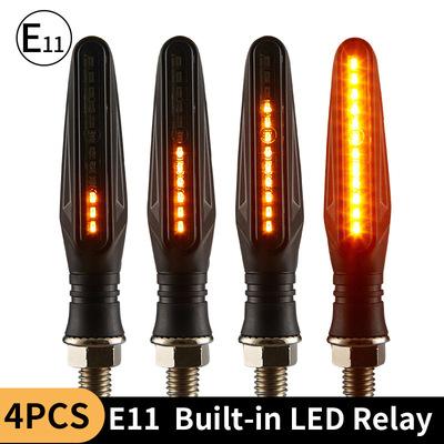 高端摩托车流水转向灯 LED信号灯带E-MARK 单排335侧发光 黑骑109