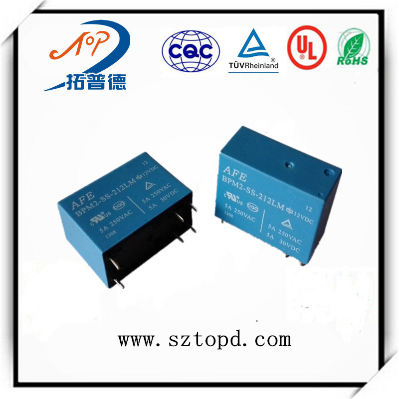 厂家直销BPM2-SS-212LM继电器 5A 12V两组转换（DPDT)电磁继电器