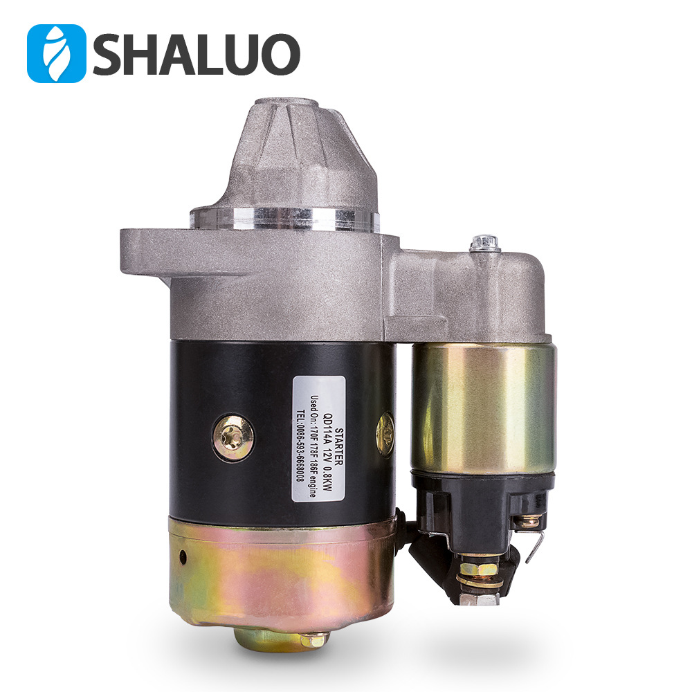 柴油机发动机启动马达 QD114B 0.9KW 逆 12v水泵电起动马达